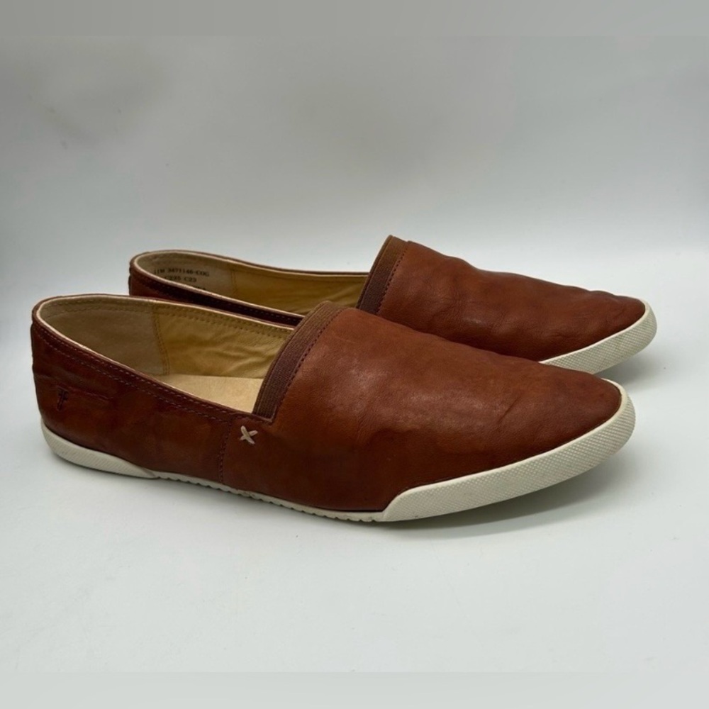 Frye Melanie Slip-On Flats Brown Size 11M Soft Leather Casual Shoes New With Box - Picture 3 of 11